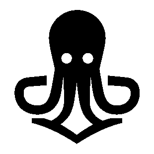 Bold Octopus Emblem Logo