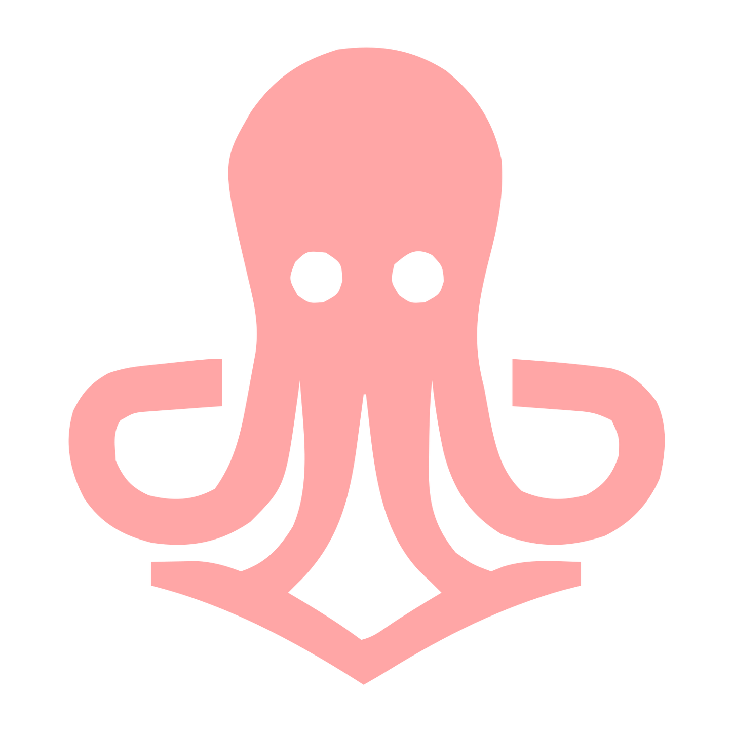 Bold Octopus Emblem Logo #ffa6a6