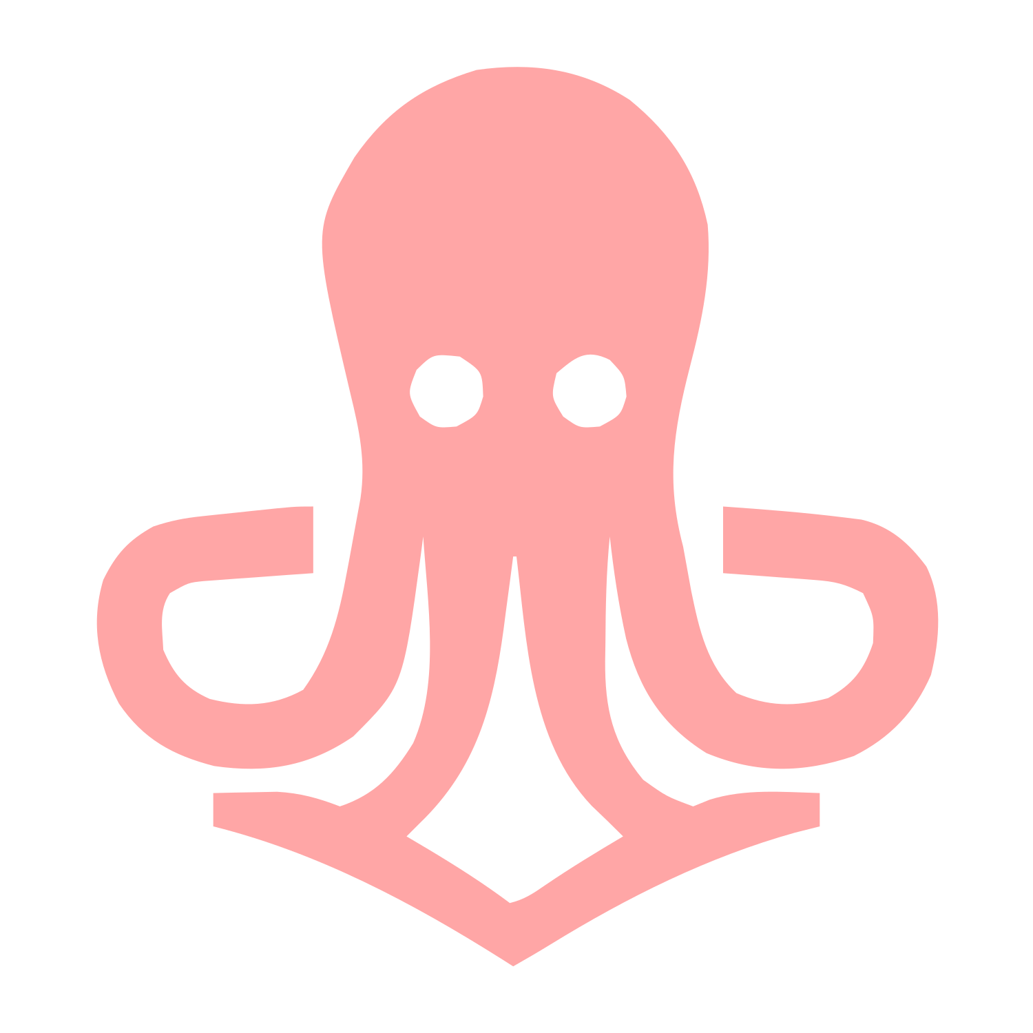 Bold Octopus Emblem Logo #ffa6a6