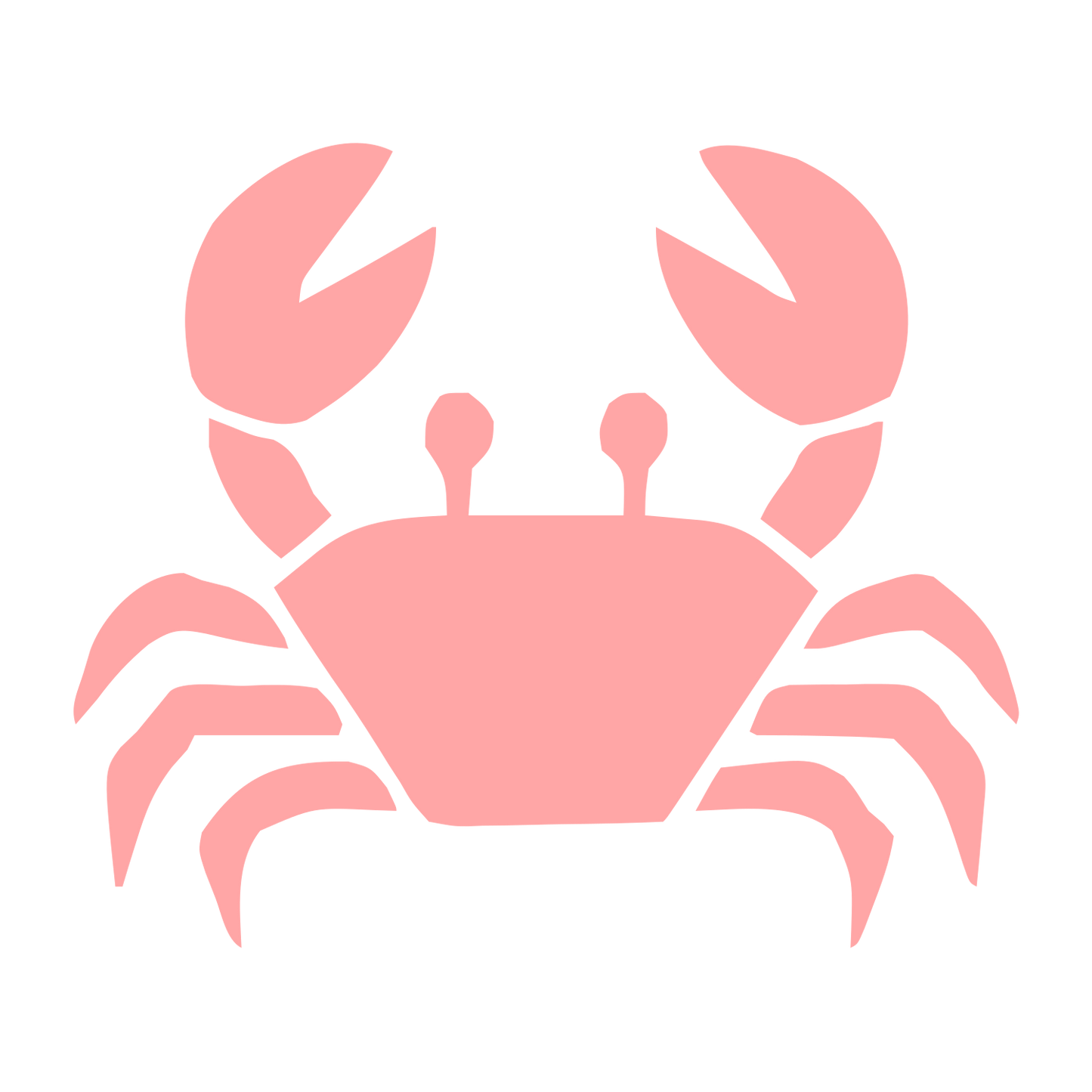 Crab Pictogram Logo #ffa6a6