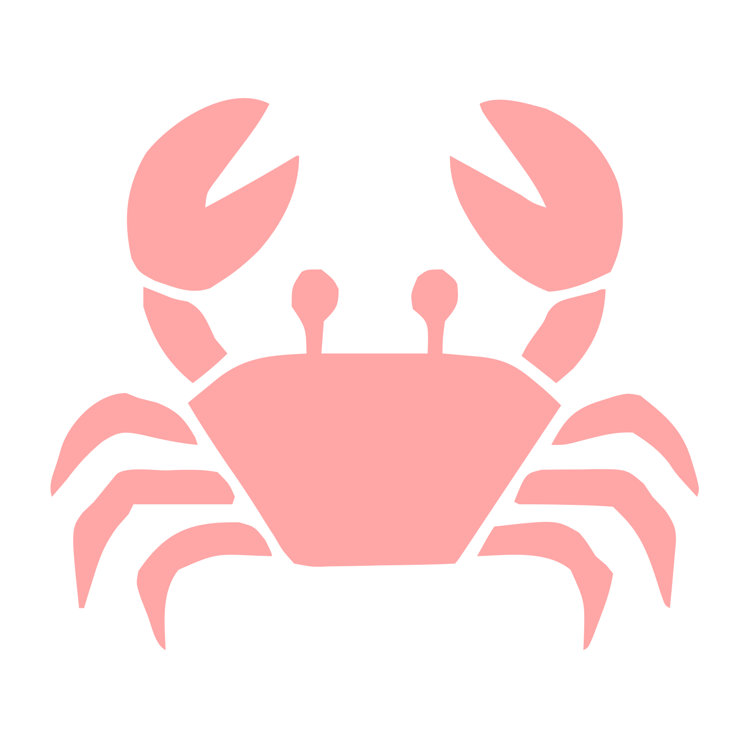 Crab Pictogram Logo #ffa6a6