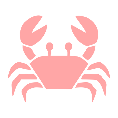 Crab Pictogram Logo #ffa6a6
