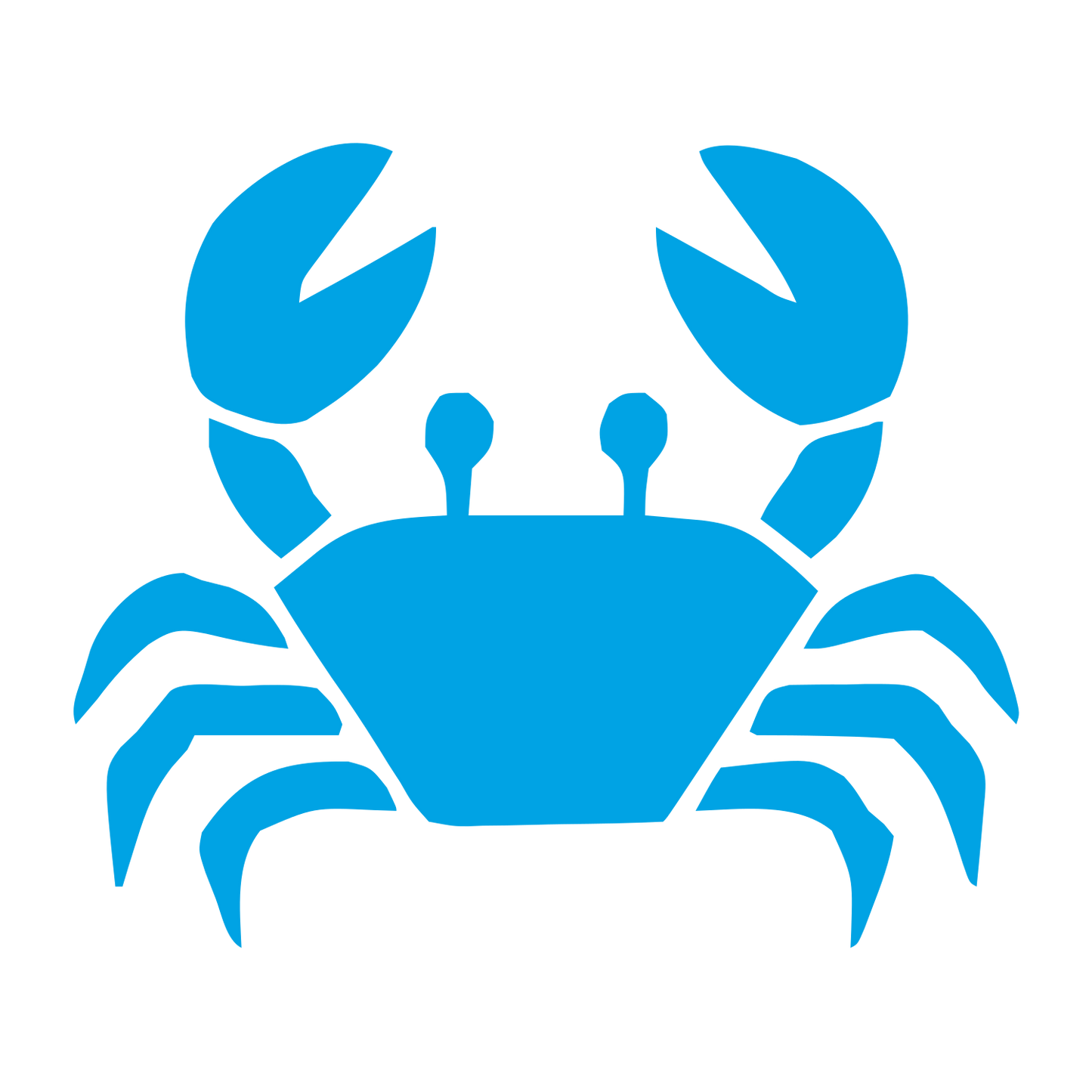 Crab Pictogram Logo #00a3e4