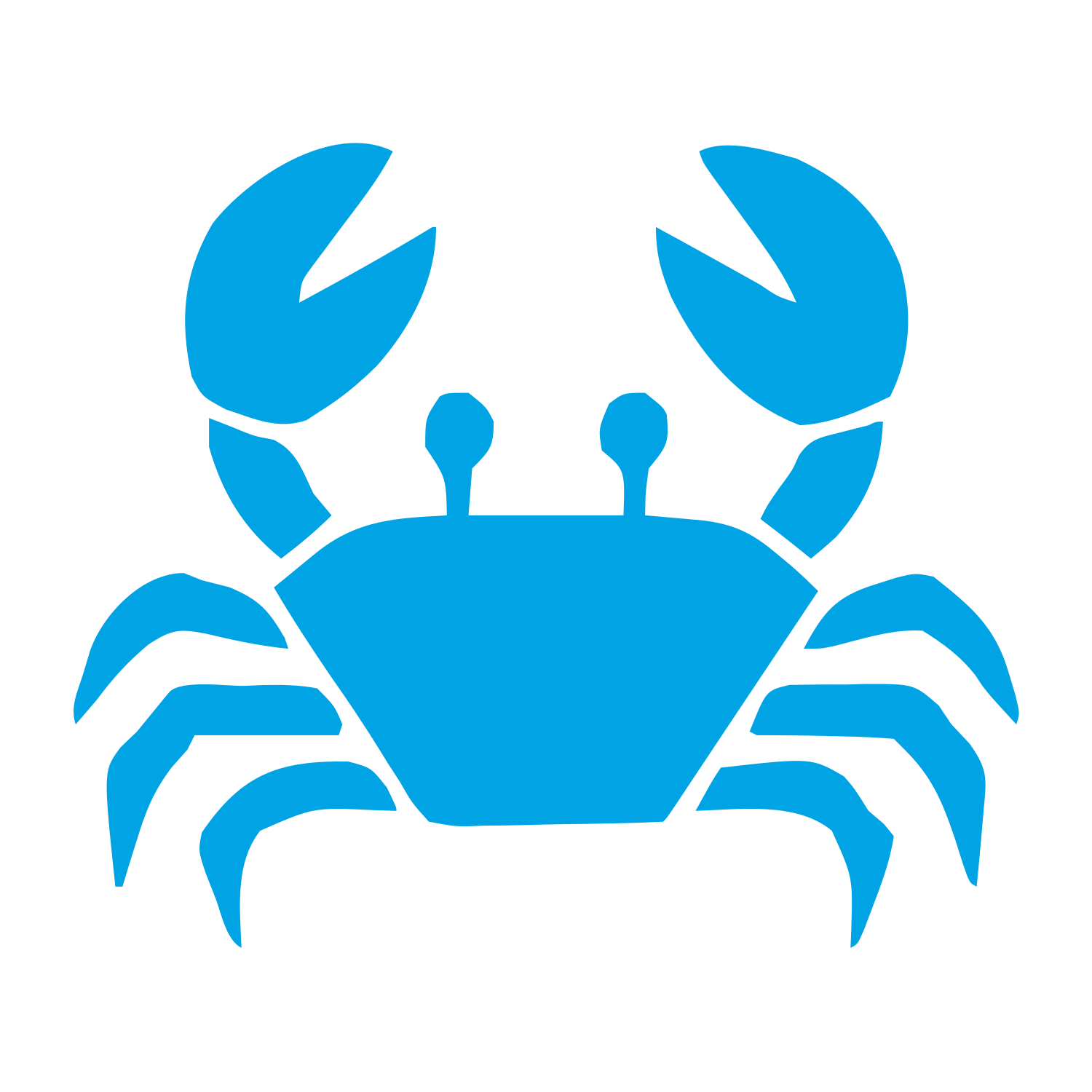 Crab Pictogram Logo #00a3e4