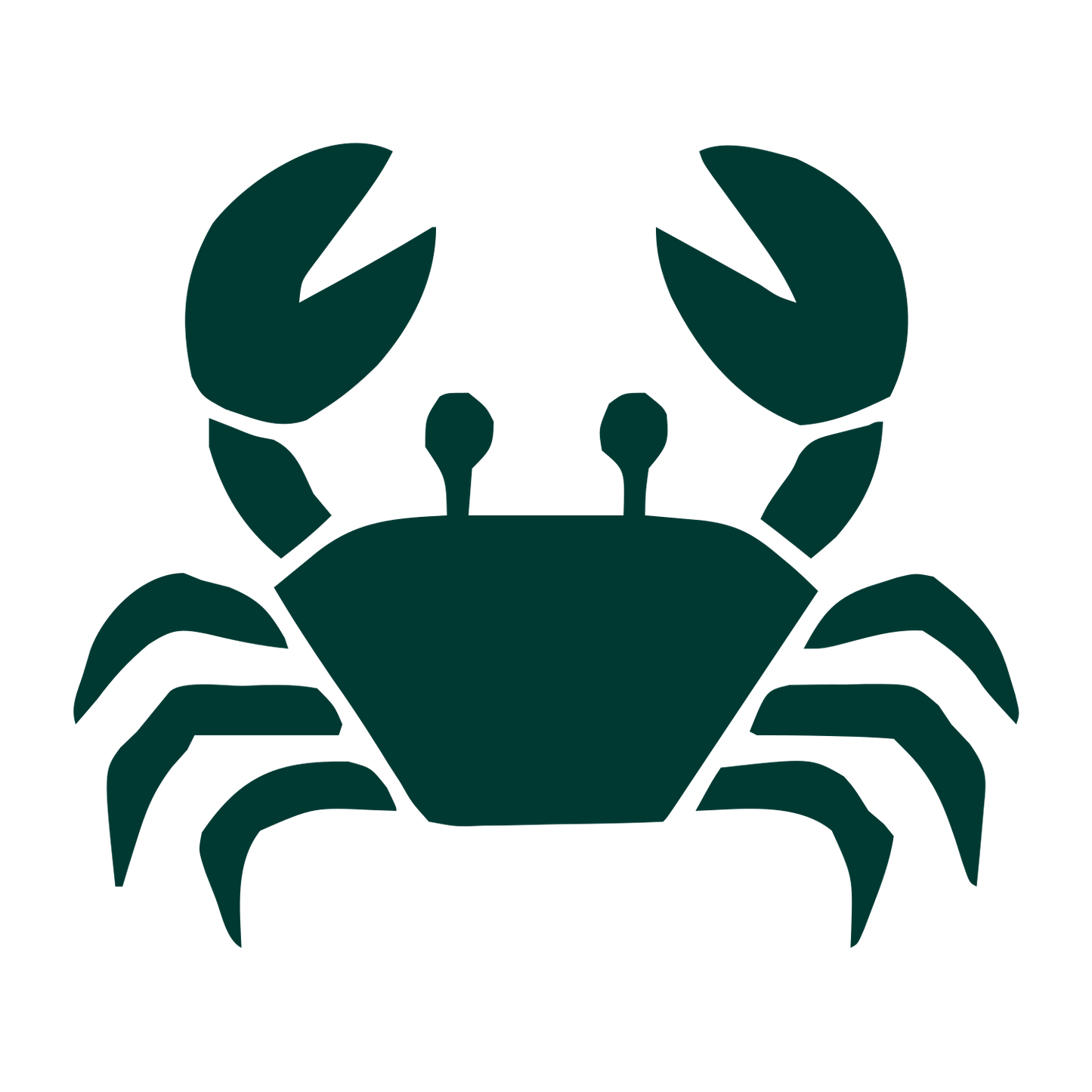 Crab Pictogram Logo #003932