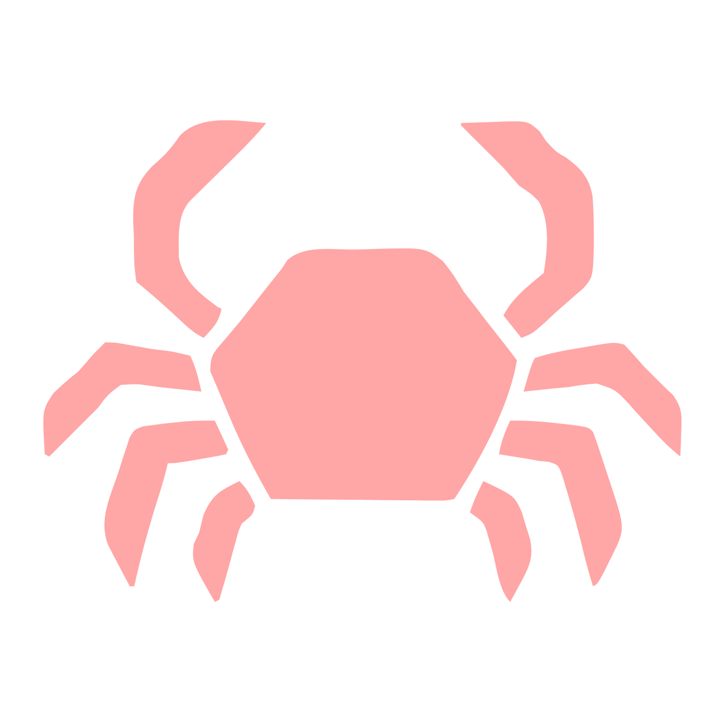 Crab Pictogram Logo #ffa6a6