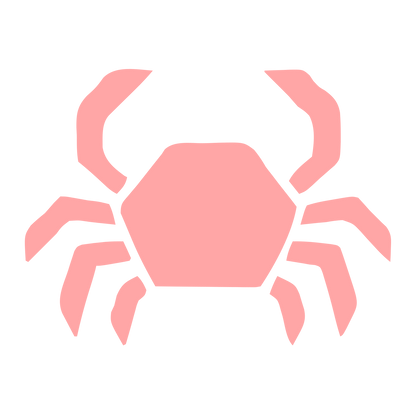 Crab Pictogram Logo #ffa6a6