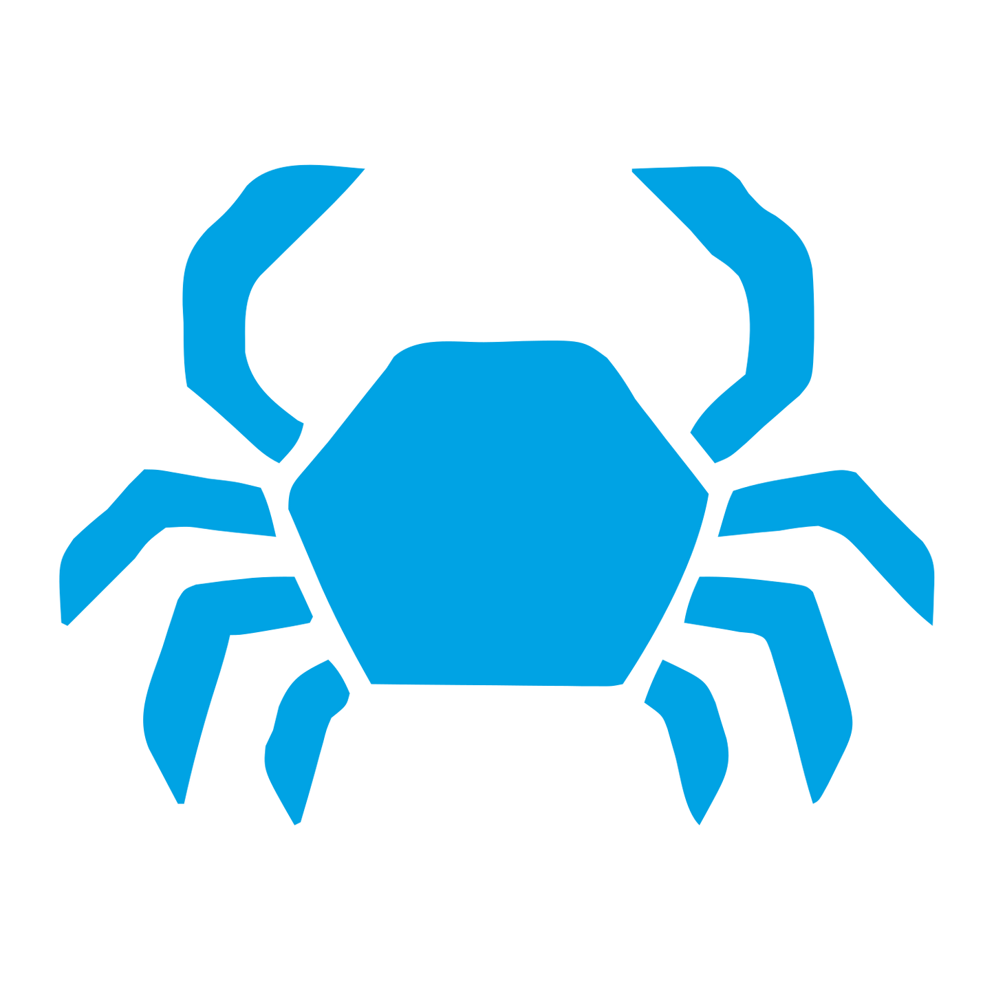 Crab Pictogram Logo #00a3e4