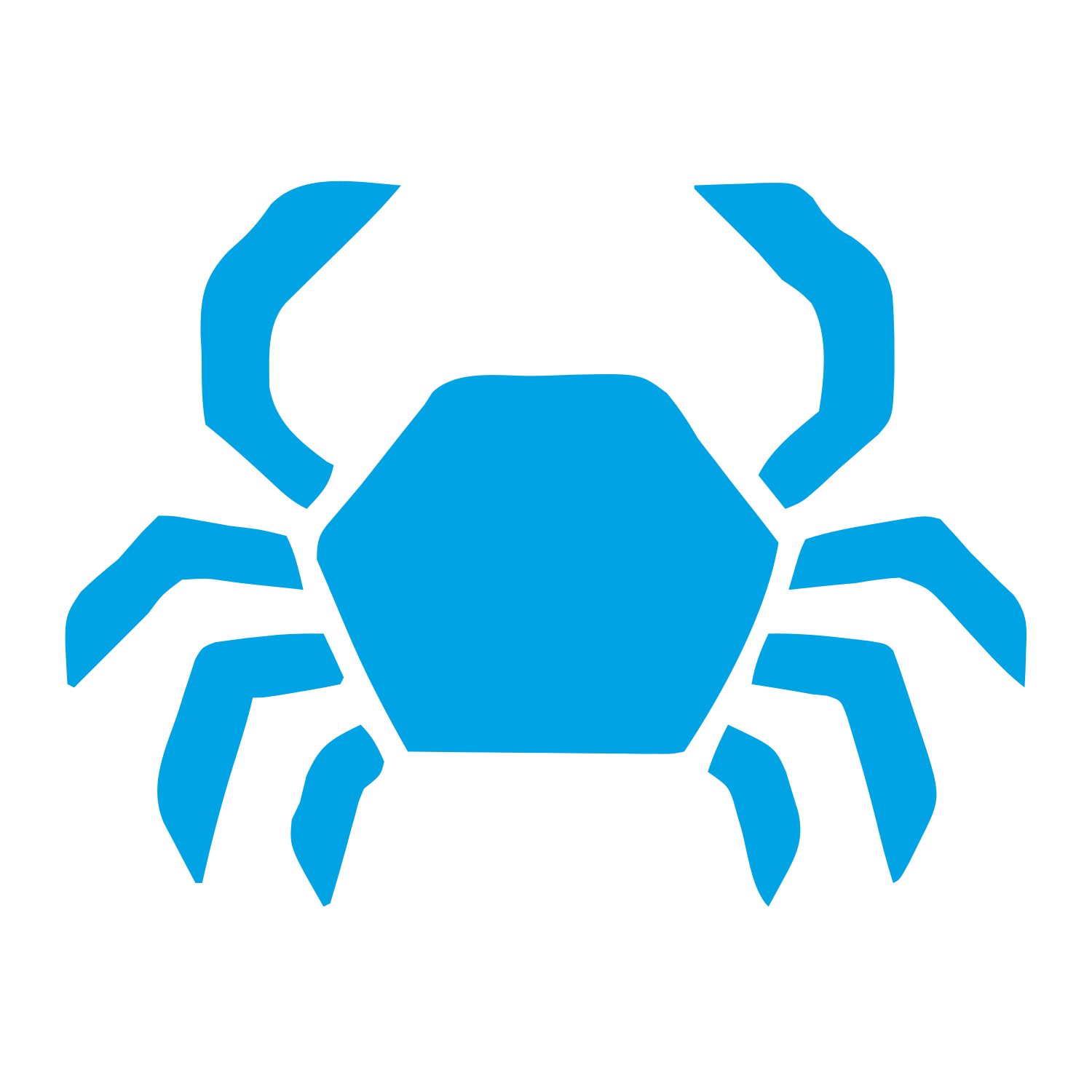 Crab Pictogram Logo #00a3e4