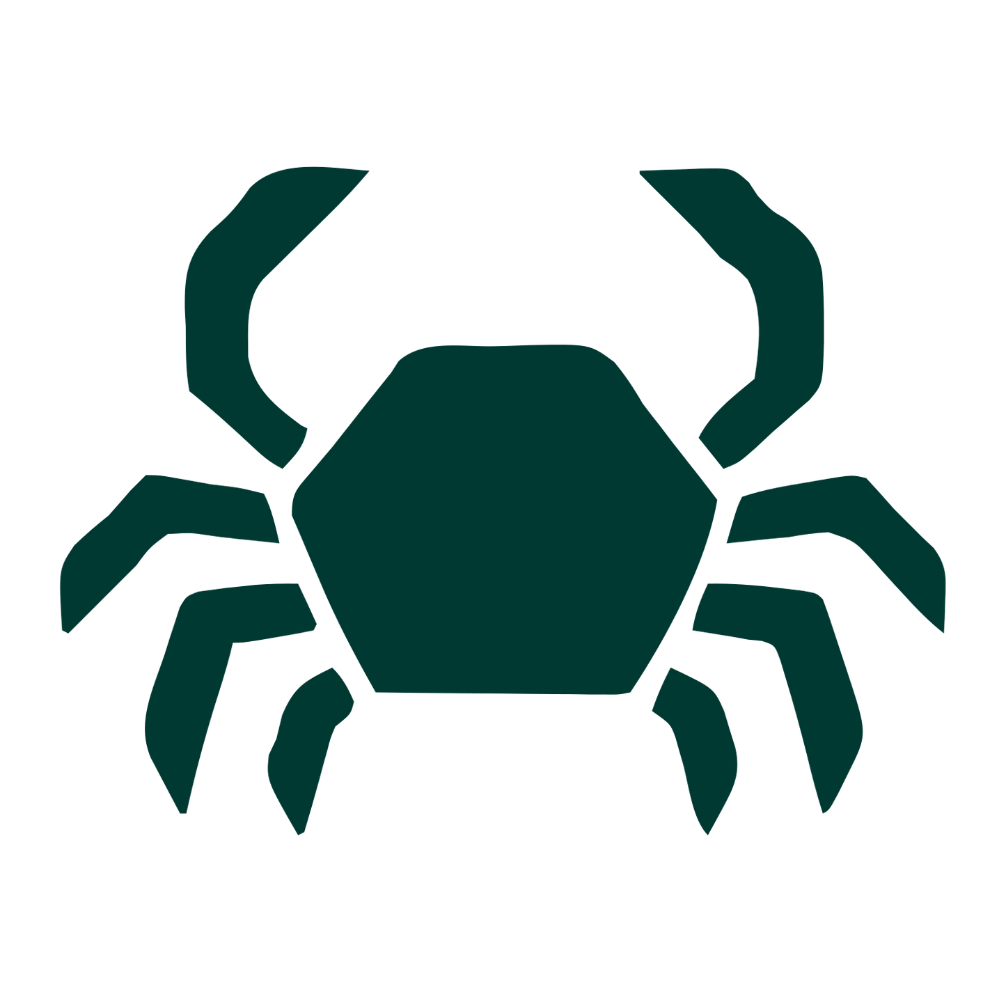 Crab Pictogram Logo #003932