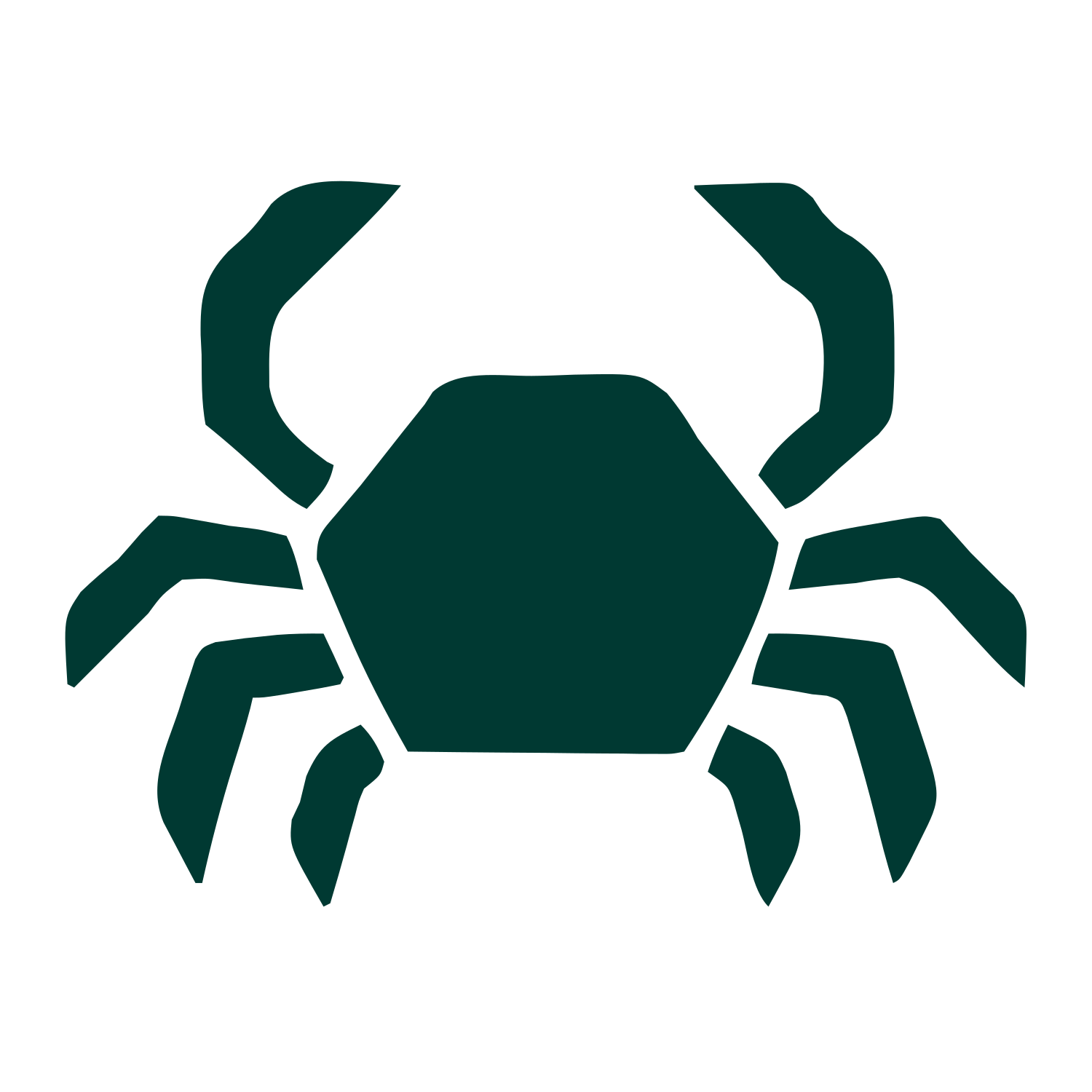Crab Pictogram Logo #003932