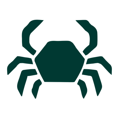 Crab Pictogram Logo #003932
