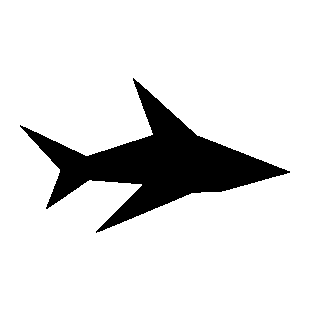 Sharp Shark Silhouette Logo