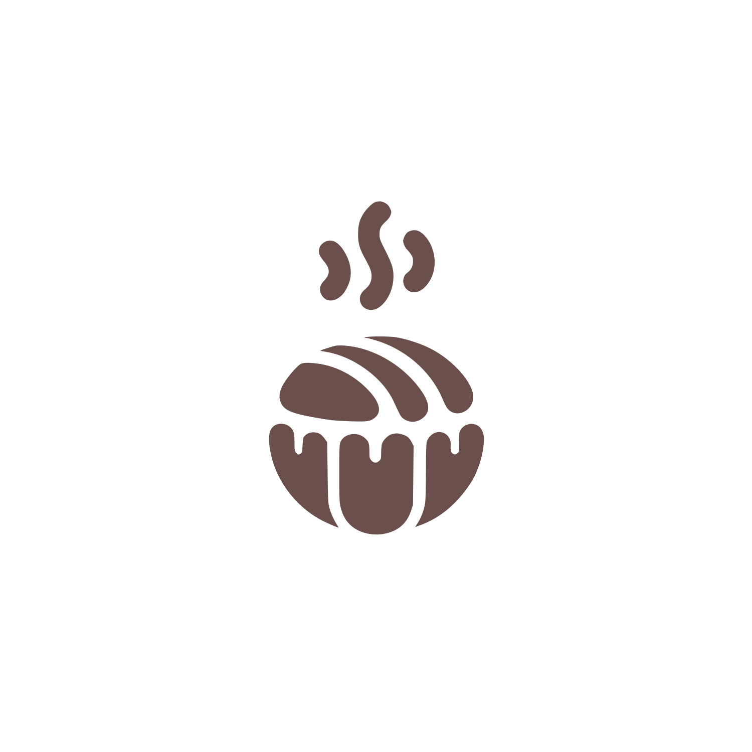 Coffee Cup Logo #6B4F4B