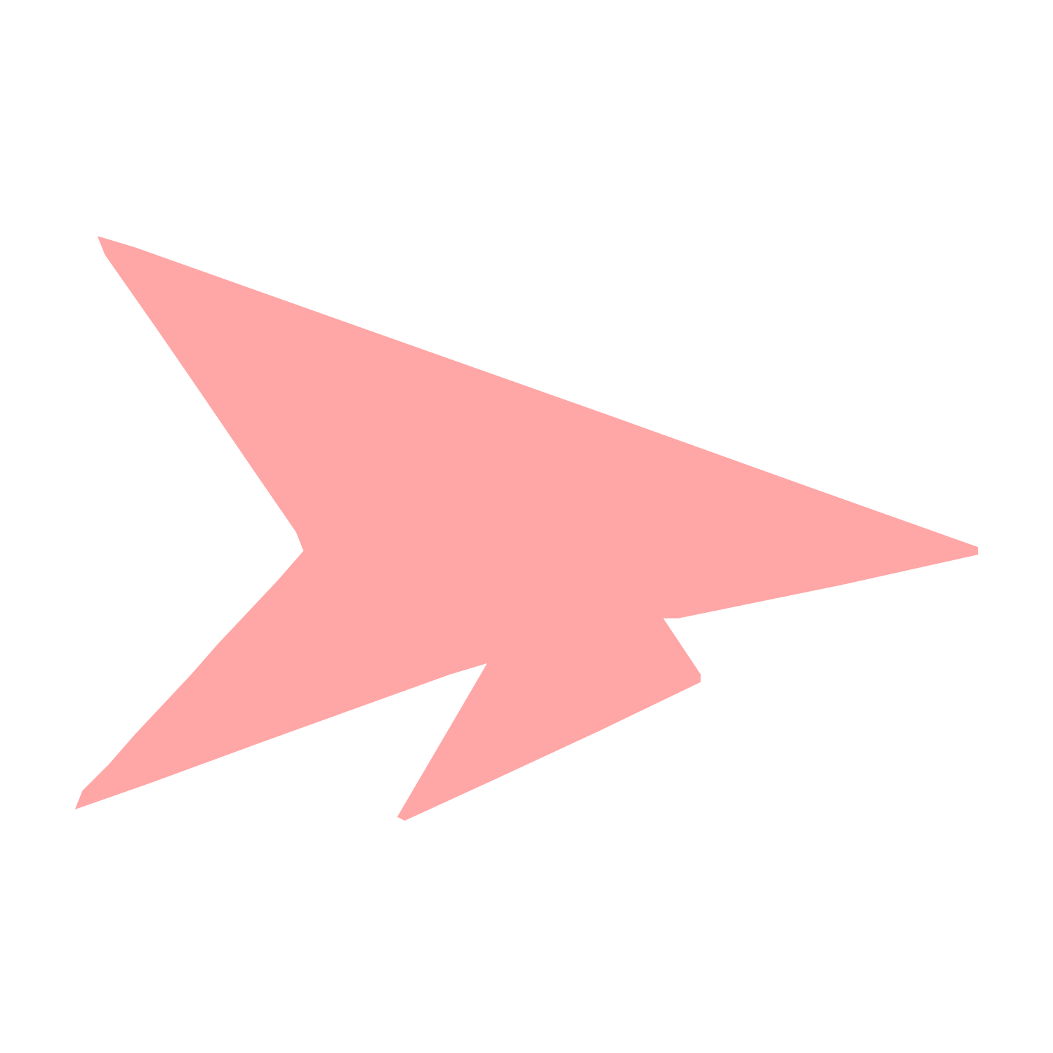 Sharp Arrow Shark Logo #ffa6a6