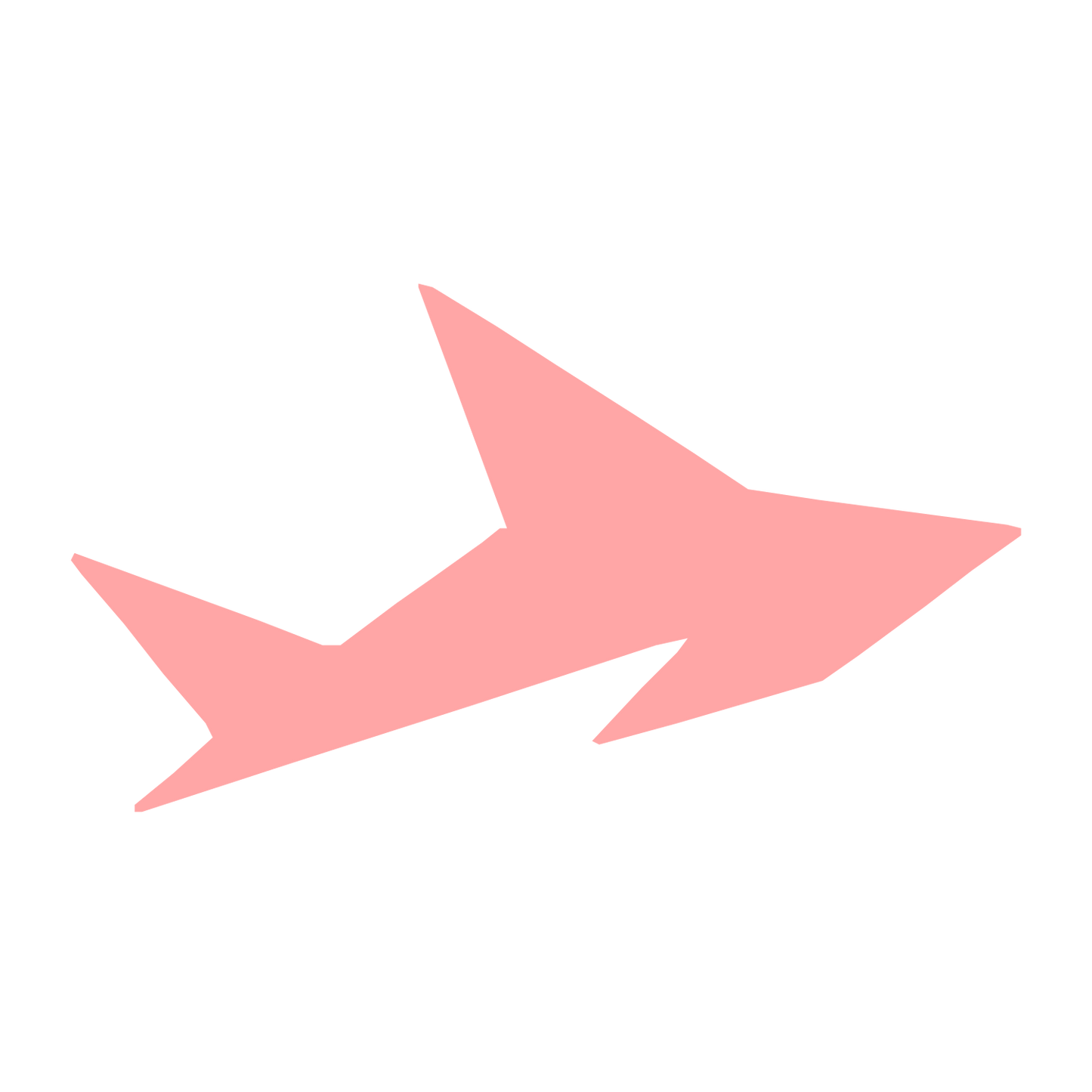 Sharp Shark Fin Logo #ffa6a6