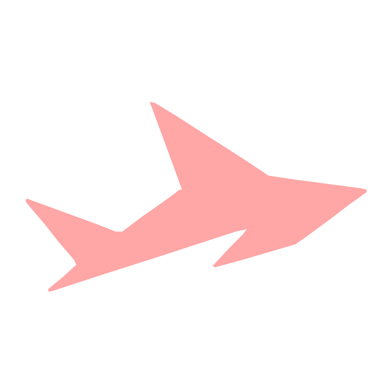 Sharp Shark Fin Logo #ffa6a6