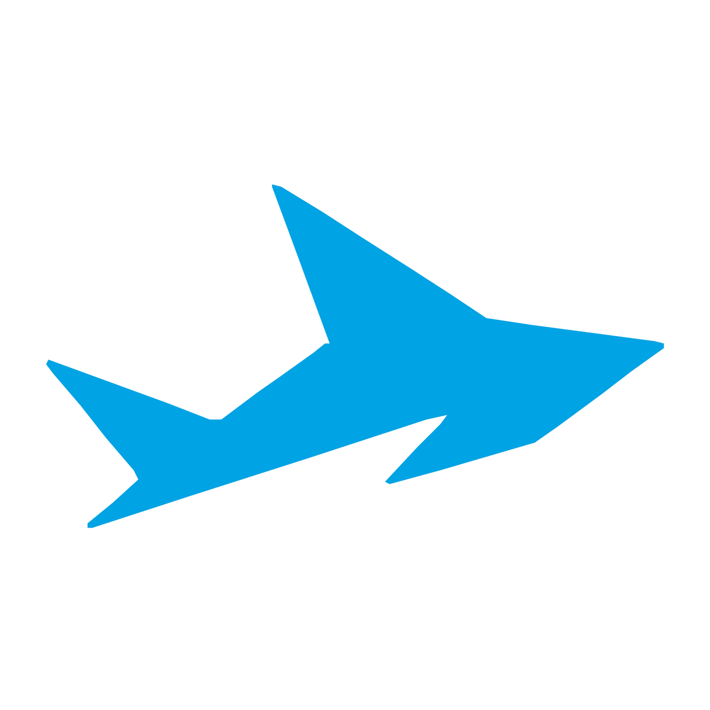 Sharp Shark Fin Logo #00a3e4