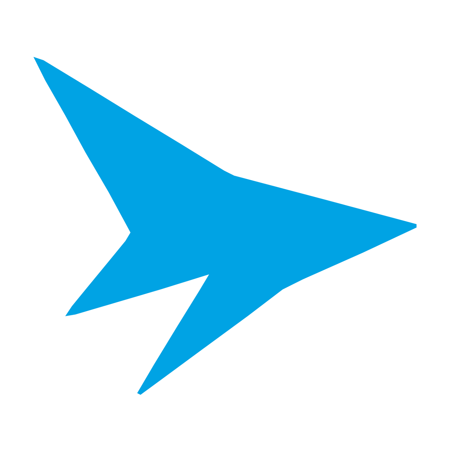 Shark Arrow Flight Logo #00a3e4