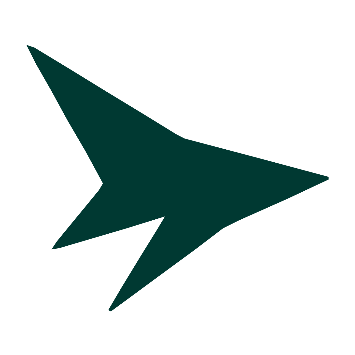 Shark Arrow Flight Logo #003932
