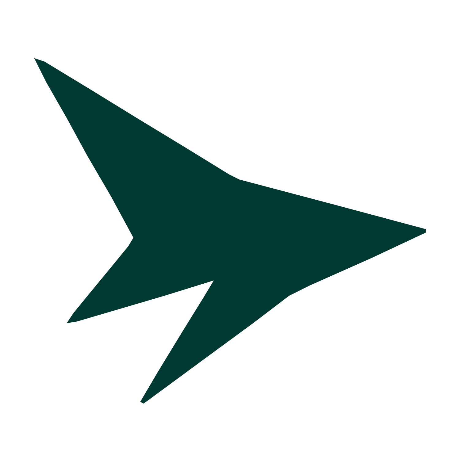 Shark Arrow Flight Logo #003932