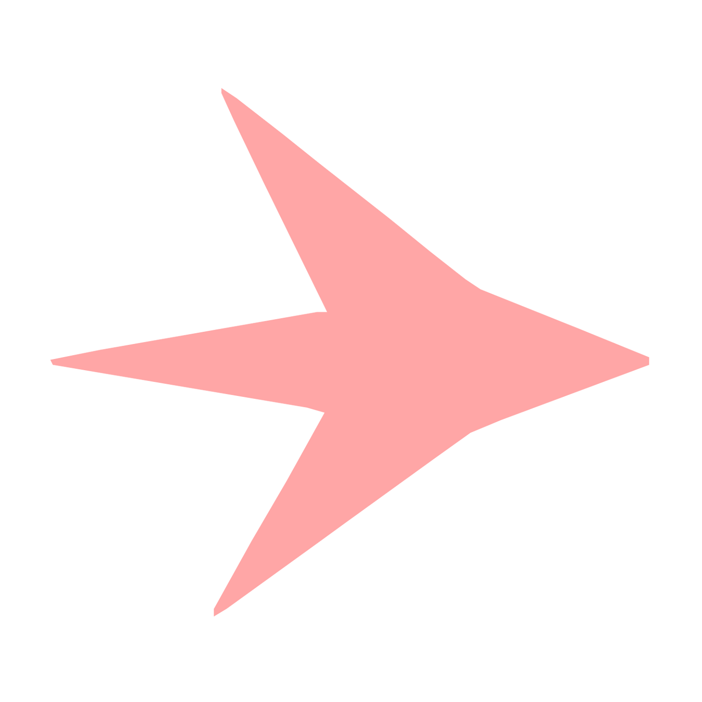Shark Fin Arrow Logo #ffa6a6