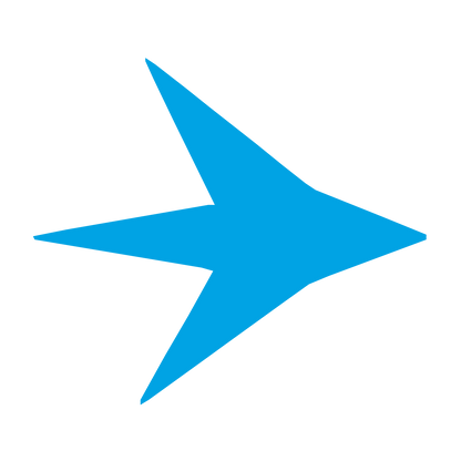 Shark Fin Arrow Logo #00a3e4