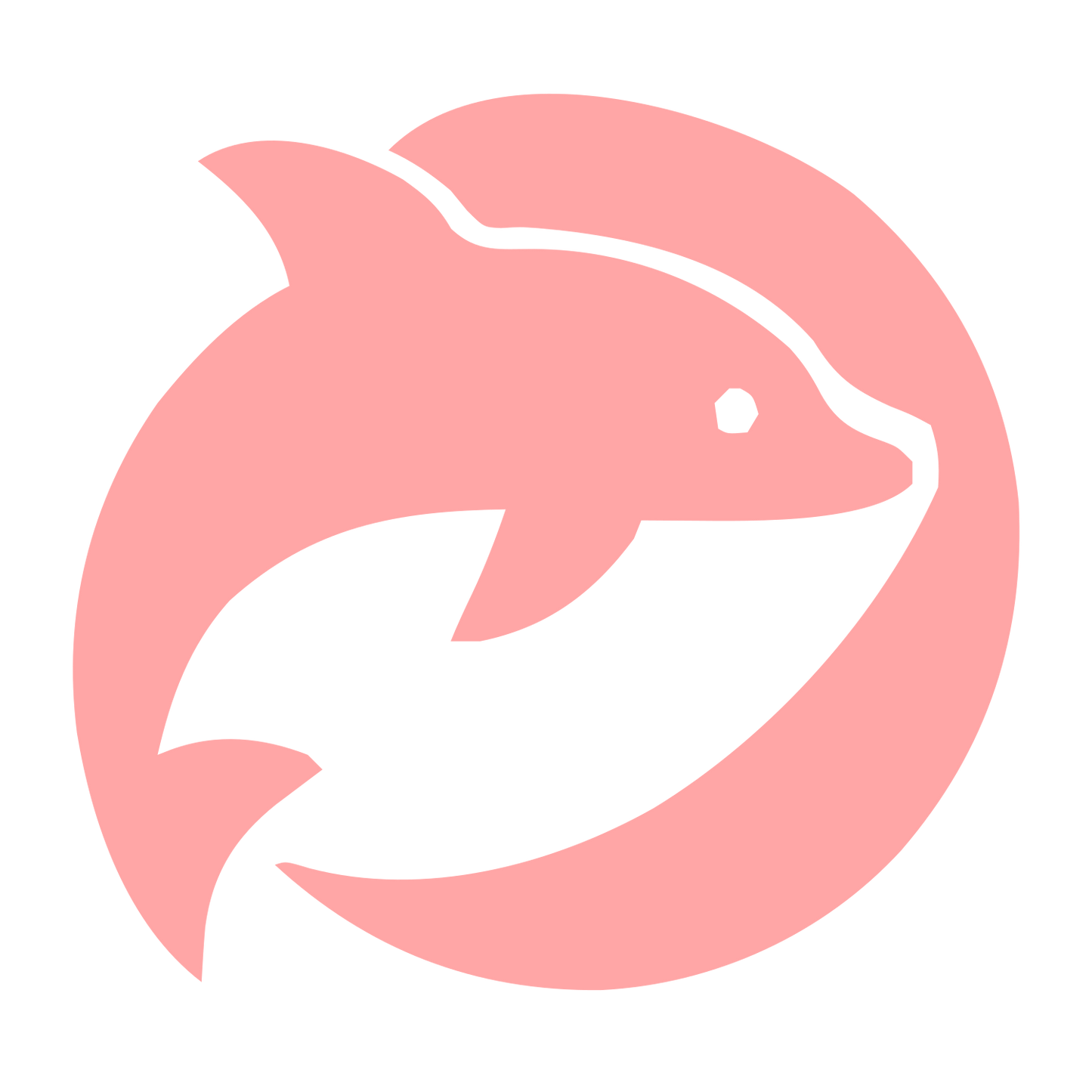 Dolphin Circle Logo #ffa6a6