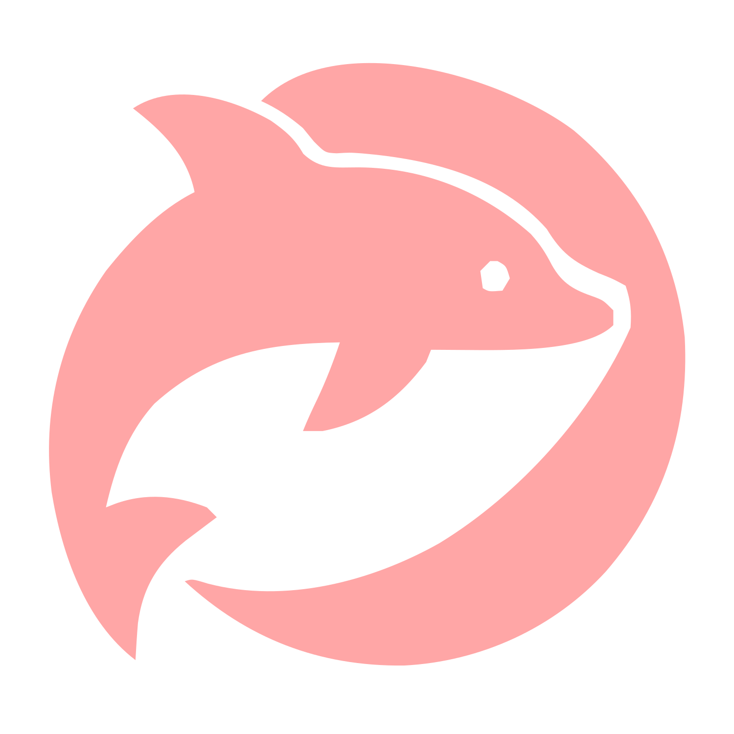 Dolphin Circle Logo #ffa6a6