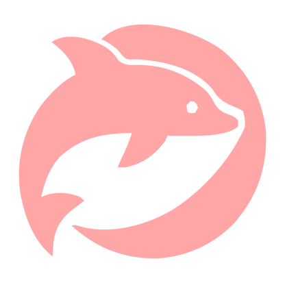 Dolphin Circle Logo #ffa6a6