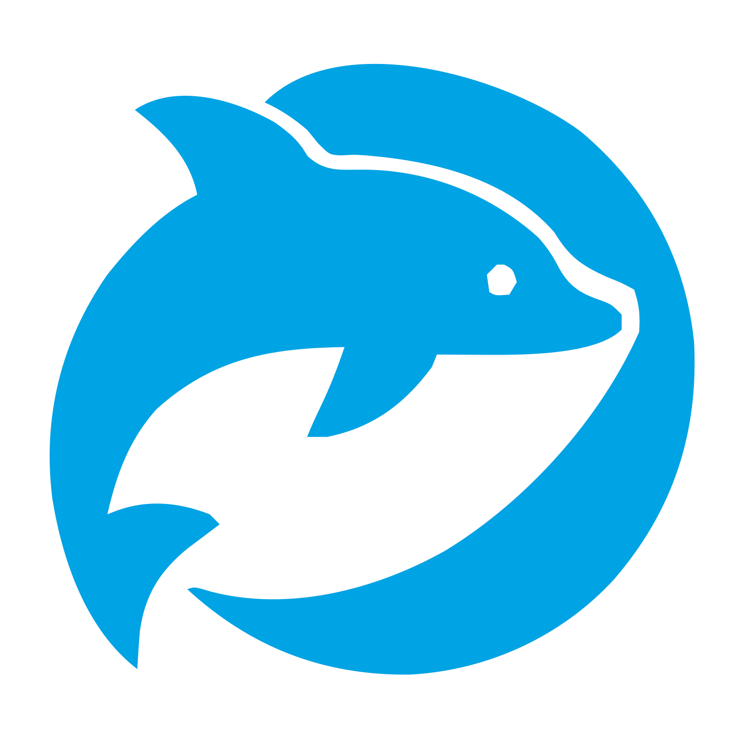 Dolphin Circle Logo #00a3e4