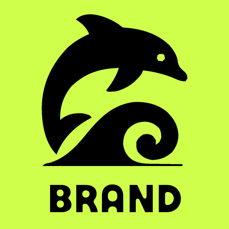 Bold Dolphin Wave Logo preview