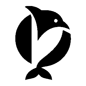 Bold Geometric Dolphin Logo