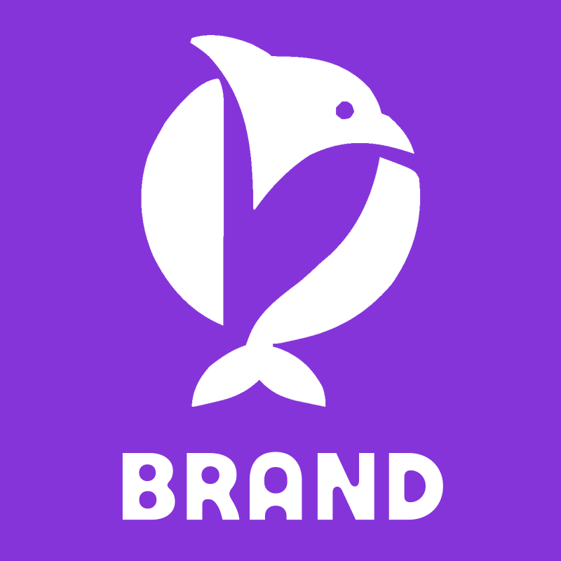 Bold Geometric Dolphin Logo preview