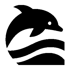 Bold Dolphin Wave Logo
