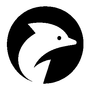 Dolphin Circle Badge Logo