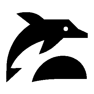 Bold Geometric Dolphin Logo