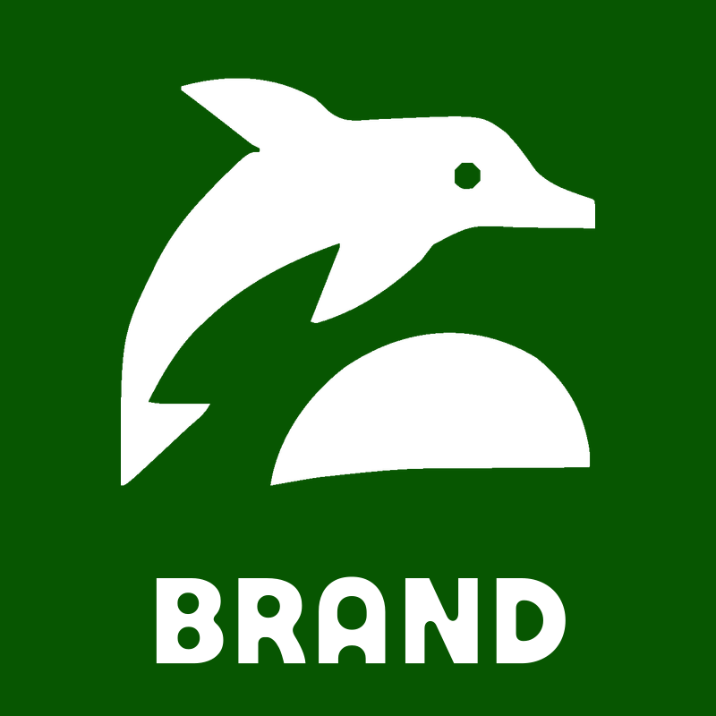 Bold Geometric Dolphin Logo preview