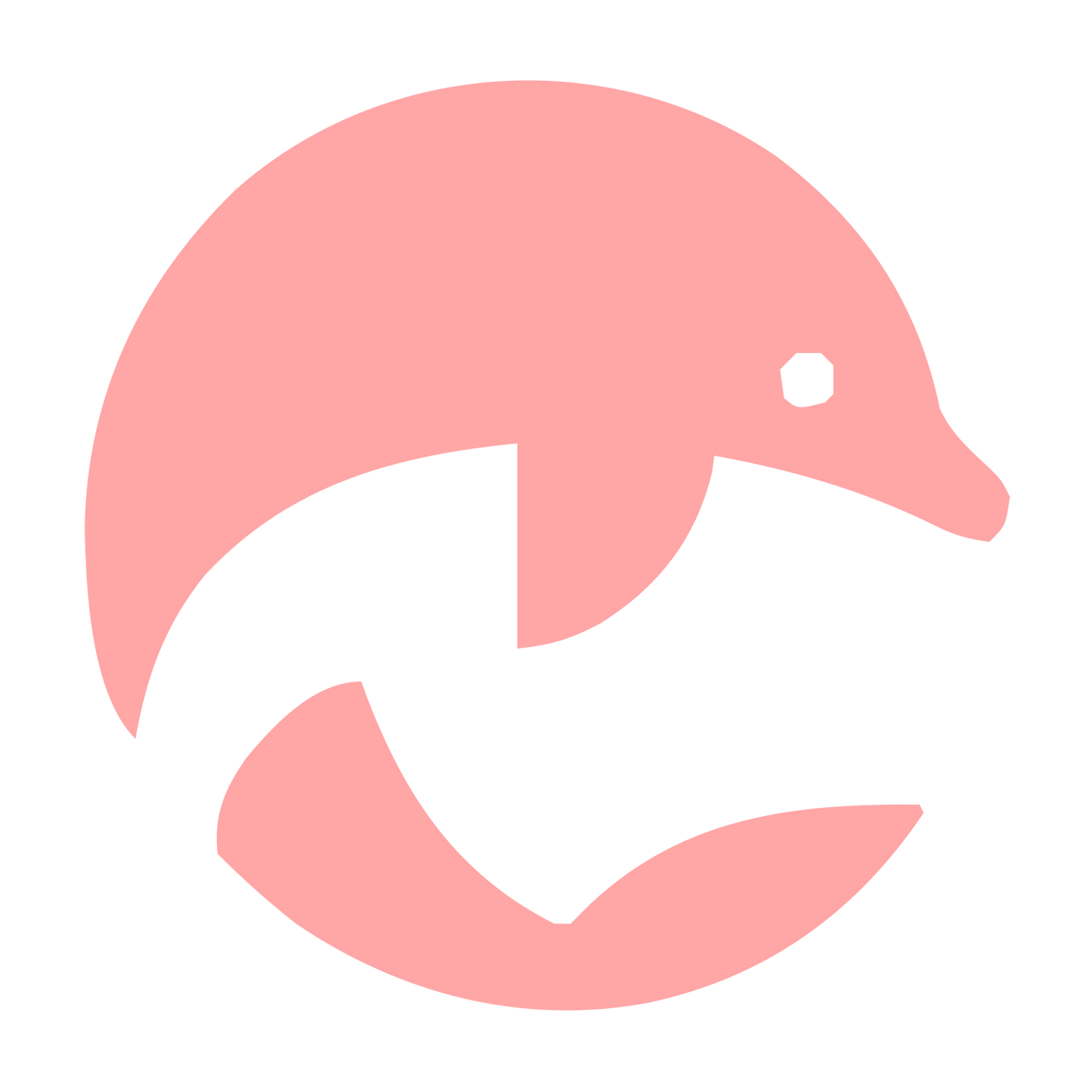 Bold Dolphin Circle Logo #ffa6a6