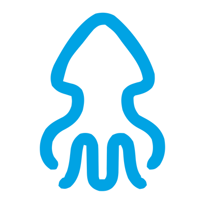 Monoline Squid Logo #00a3e4