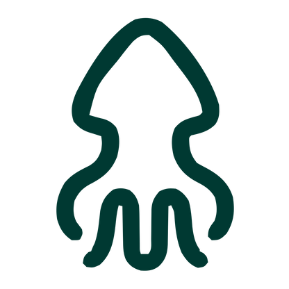 Monoline Squid Logo #003932