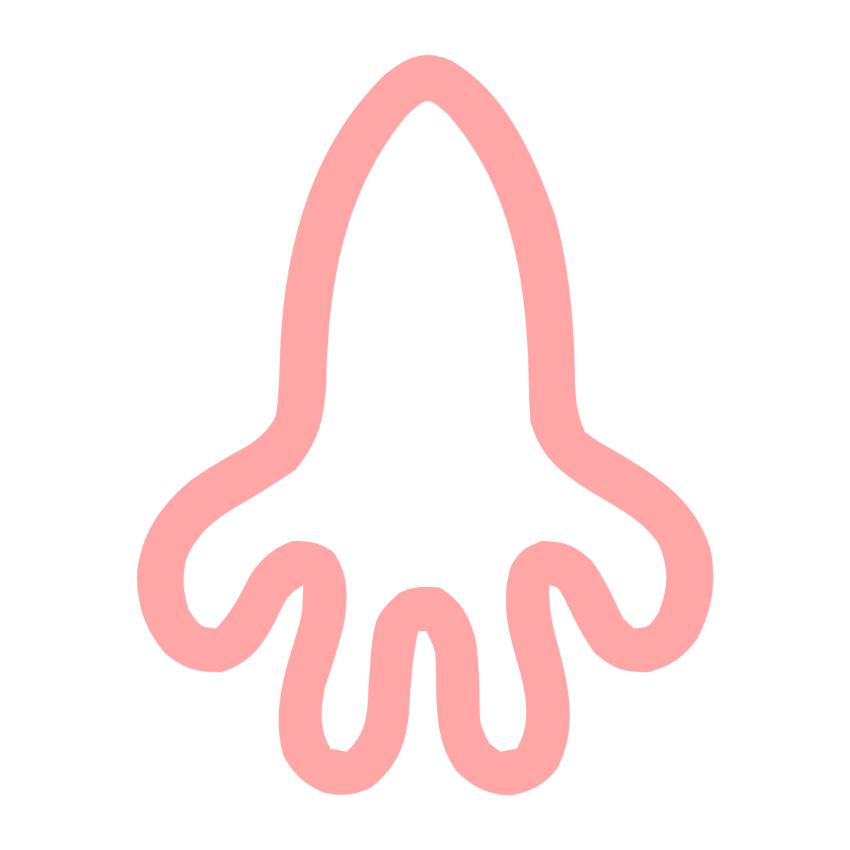 Monoline Squid Logo #ffa6a6