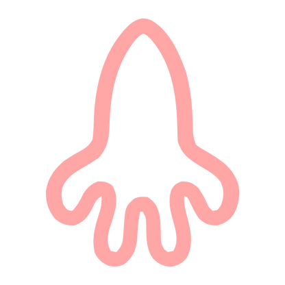 Monoline Squid Logo #ffa6a6