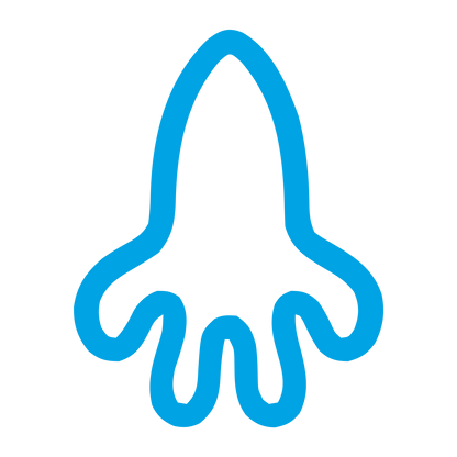 Monoline Squid Logo #00a3e4