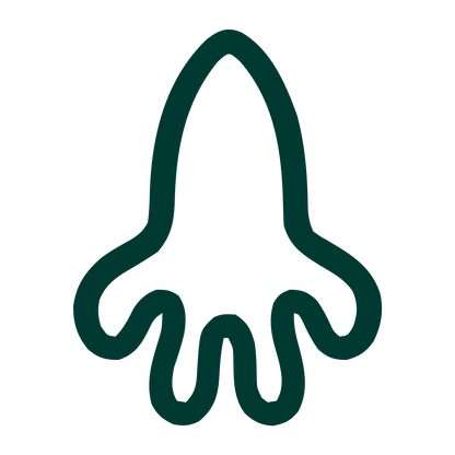 Monoline Squid Logo #003932