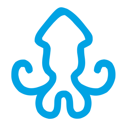 Monoline Squid Logo #00a3e4
