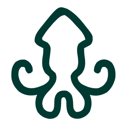 Monoline Squid Logo #003932