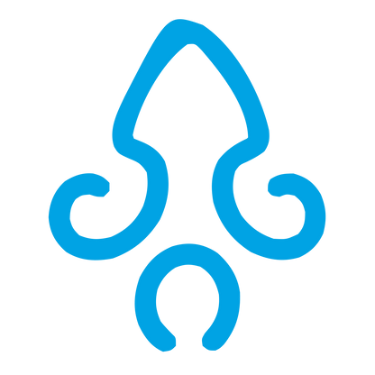 Monoline Squid Logo #00a3e4