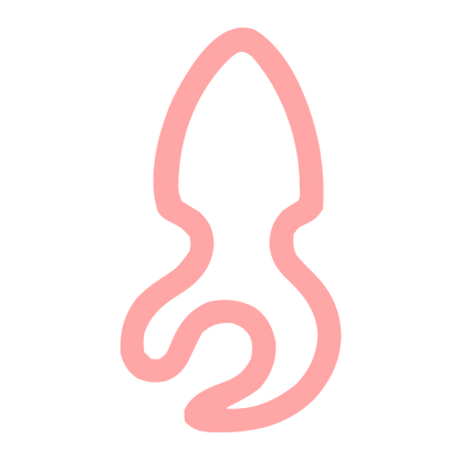 Monoline Squid Logo #ffa6a6
