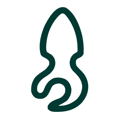 Monoline Squid Logo #003932